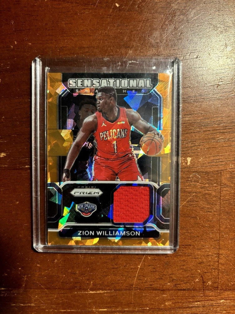 2021-22 Panini Prizm Sensational Swatches Zion Williamson Game Worn Jersey Patch