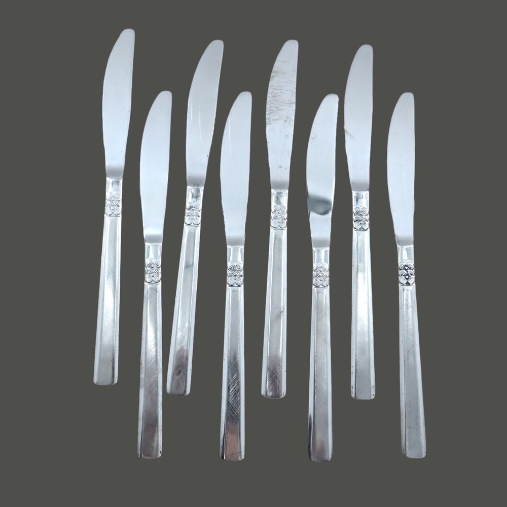 Vintage Castle Court 8 Pcs Mod Solid Stainless Steel Knife 8.5