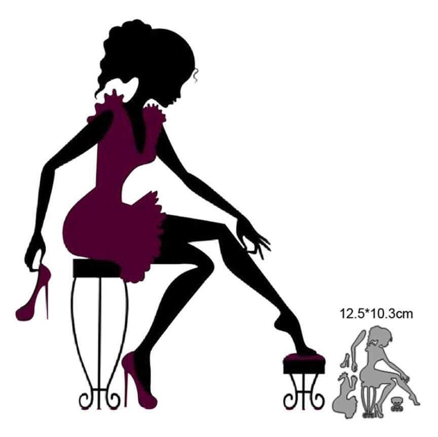 Troqueles de corte de metal para mujer decoración álbum de recortes papel molde hoja perforador plantillas