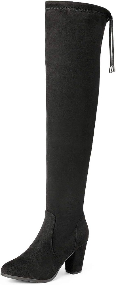 Dream Pairs Women’s Thigh-High Over-the-Knee Block Heel Fashion Boots