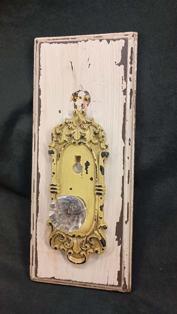 Rustic Door Plate With Knob Home Decor Coat Hanger Wall Art