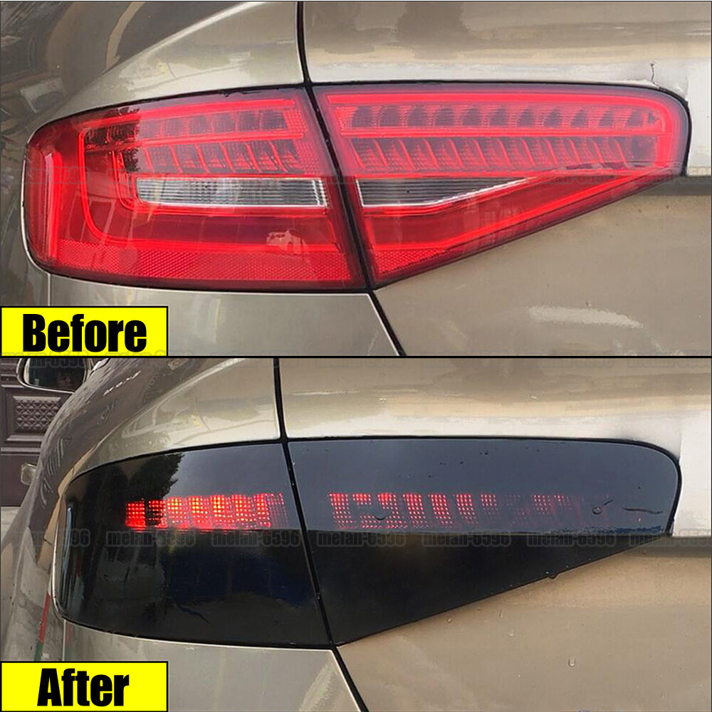 30 x 100cm Gloss Dark Black Smoke Tint Film Car Headlight Tail light Vinyl Wrap