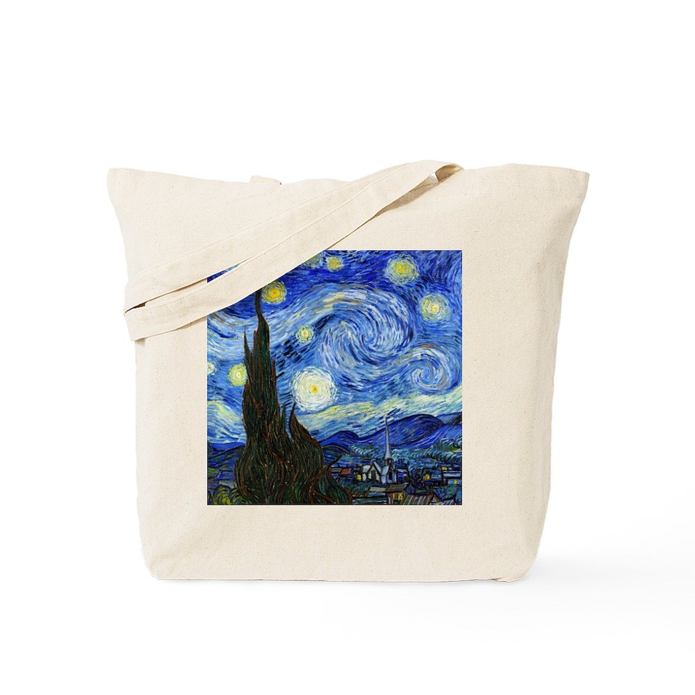 CafePress Van Gogh Natural Canvas Tote Bag, Cloth Shopping Bag (1120482327)