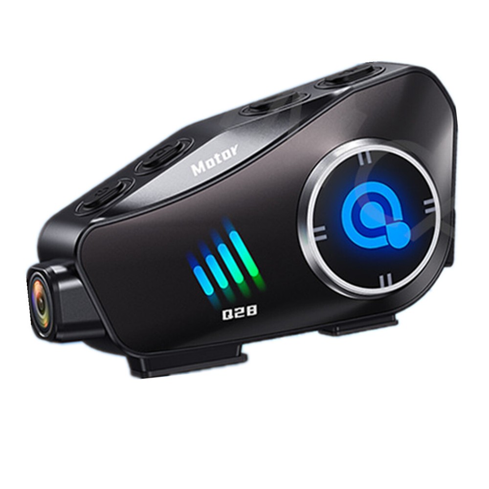 Wireless Bluetooth Motorcycle Helmet Headset with Waterproof Dashcam DVR