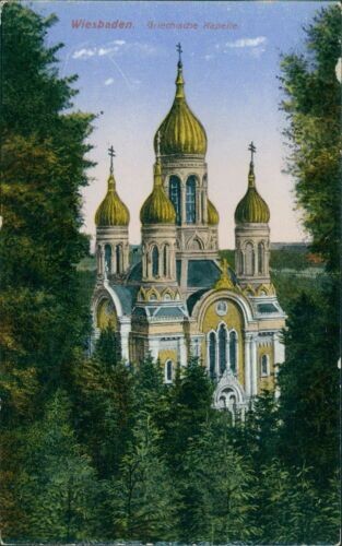 Ansichtskarte Wiesbaden Griechische Kapelle 1923 (b146)