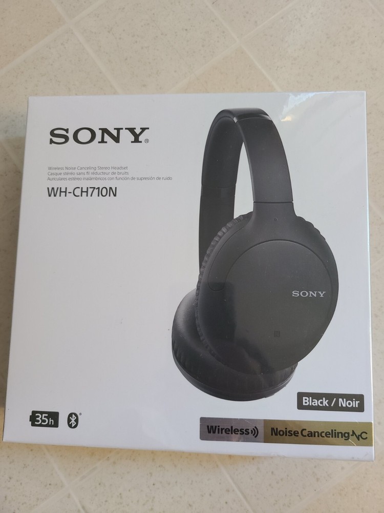 Sony WHCH710N Wireless Bluetooth Noise Cancelling Headphones - Black