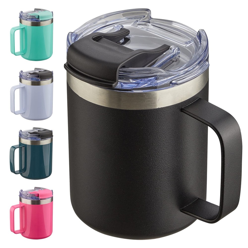 12oz Stainless Steel Insulated Travel Coffee Mug with Handle