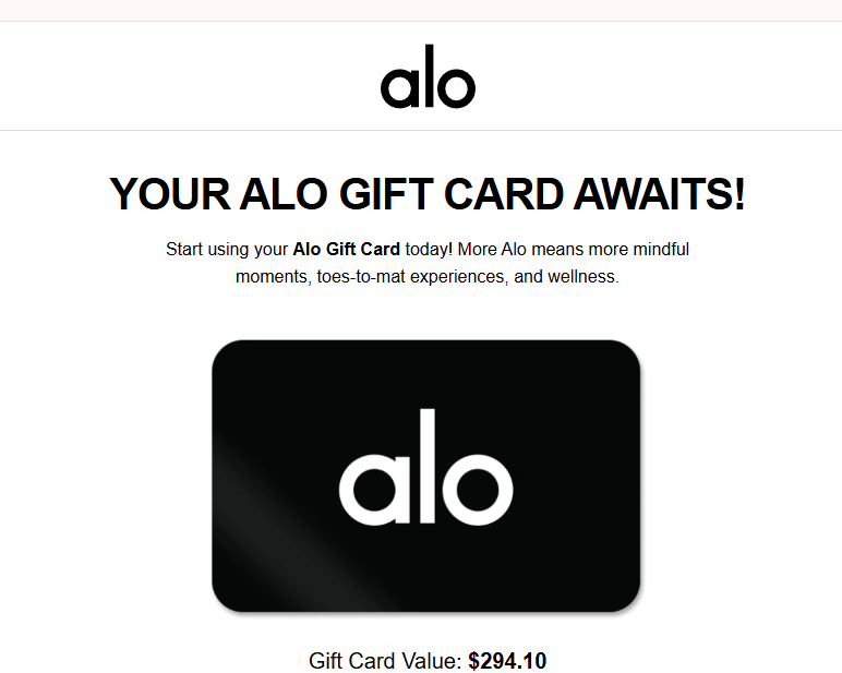 ALO Store Gift Card - Redeemable for Shopping & Services-image