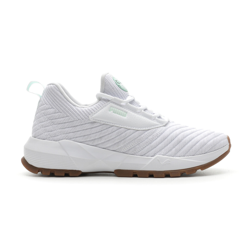 Puma Venus Emboss Knit Lace Up  Womens White Sneakers Casual Shoes 39280701
