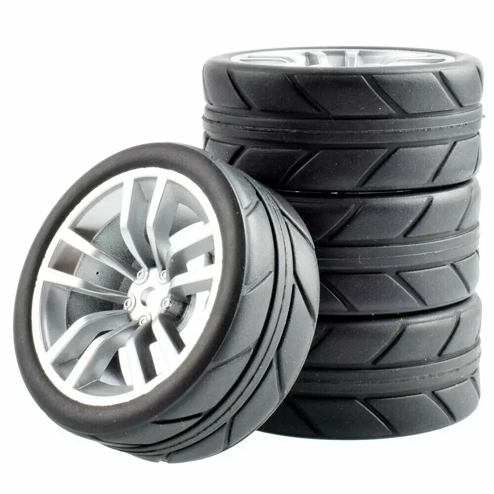 4PCS Wheel Rim Hub Tires for 1/10 HPI Tamiya Ken Block RC Rally Car TT02 HSP MST