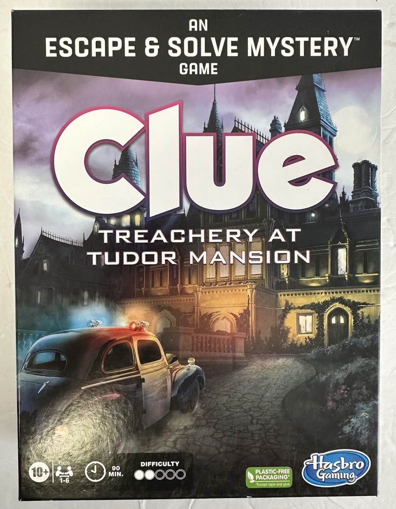 Clue Board Game Treachery at Tudor Mansion, Clue Escape Room Game Murder Mystery