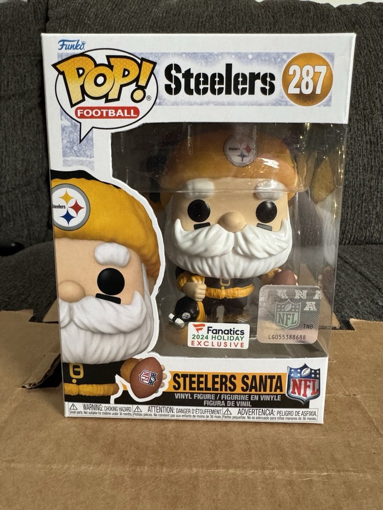Pittsburgh Steelers Santa Funko POP 2024 Fanatics Exclusive #287 Available Now