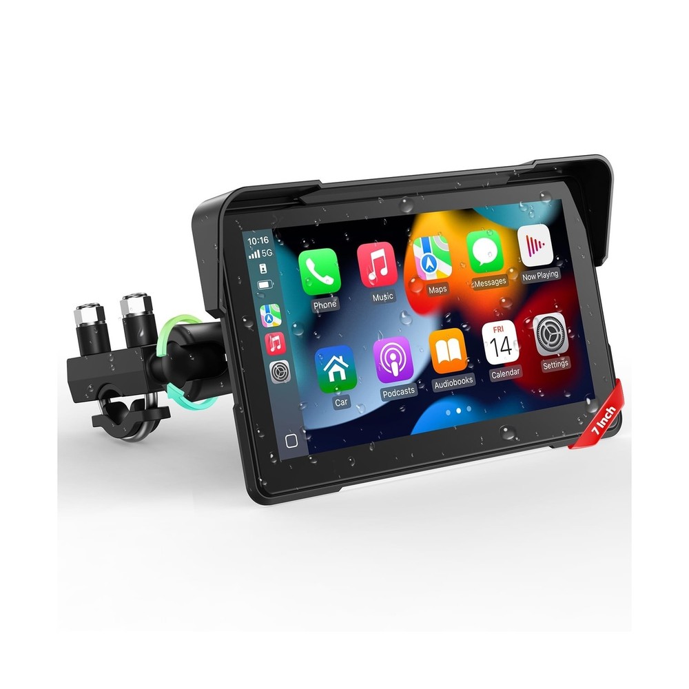 7-Inch Wireless Motorcycle GPS with CarPlay and Android Auto