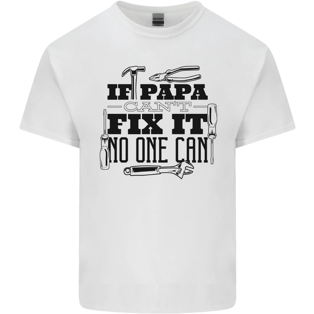 Camiseta Top If Papa Cant Fix It Día del Padre Comerciante Para Hombres Algodón