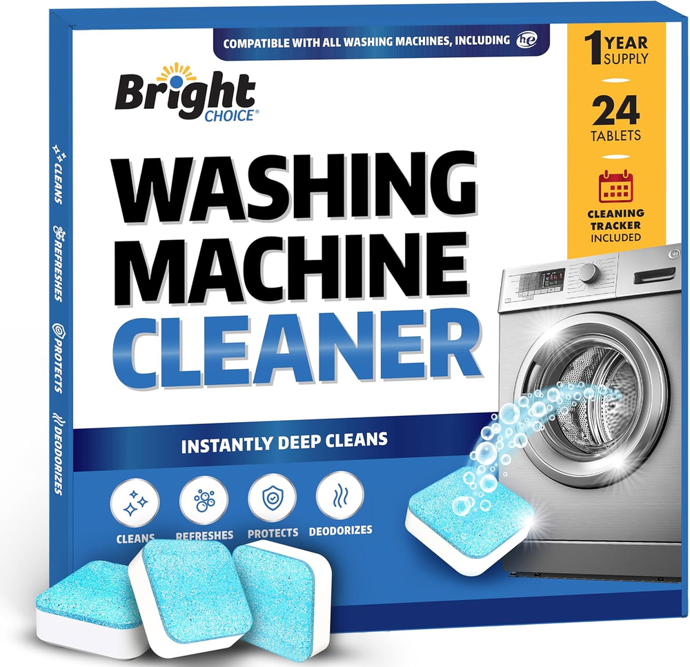 Deep Cleaning Washing Machine Tablets - 24 Pack for Front Loaders