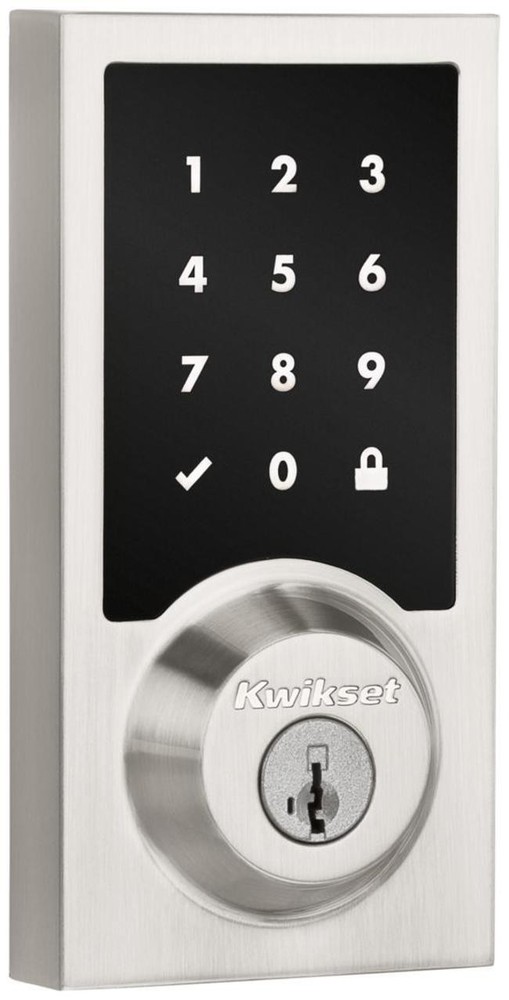 Kwikset 918CNTZW700-15S Keyless Touchscreen Deadbolt w/ Z-Wave - Satin Nickel