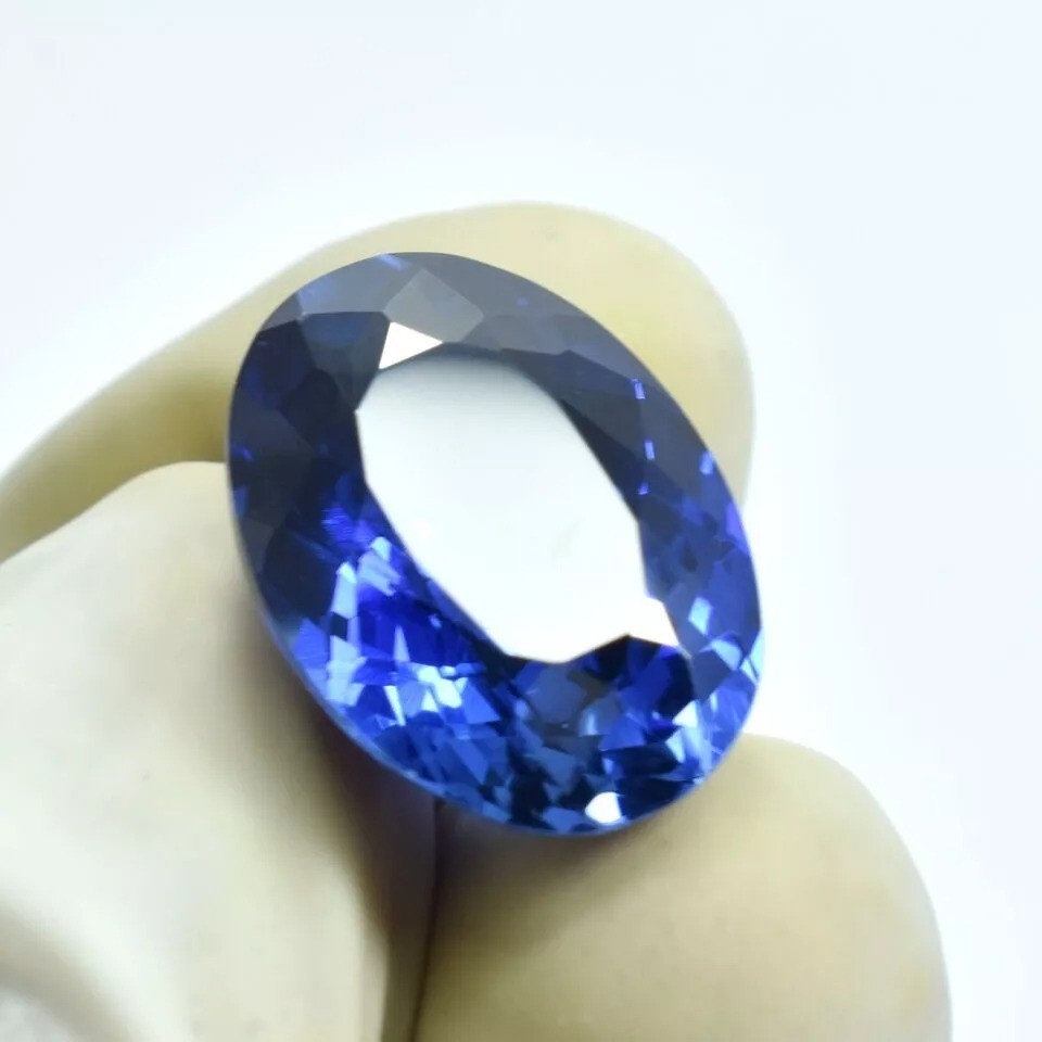 Extremely Blue Tanzanite Oval Cut 6-8 Ct Natural Rare Loose Gemstone Certified