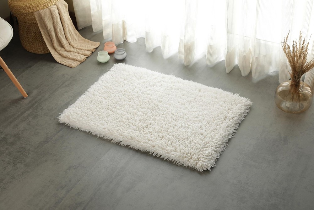 Organic Cotton Bathroom Rug, Luxury Non Slip Ultra Soft & Water Absorbent Bat...
