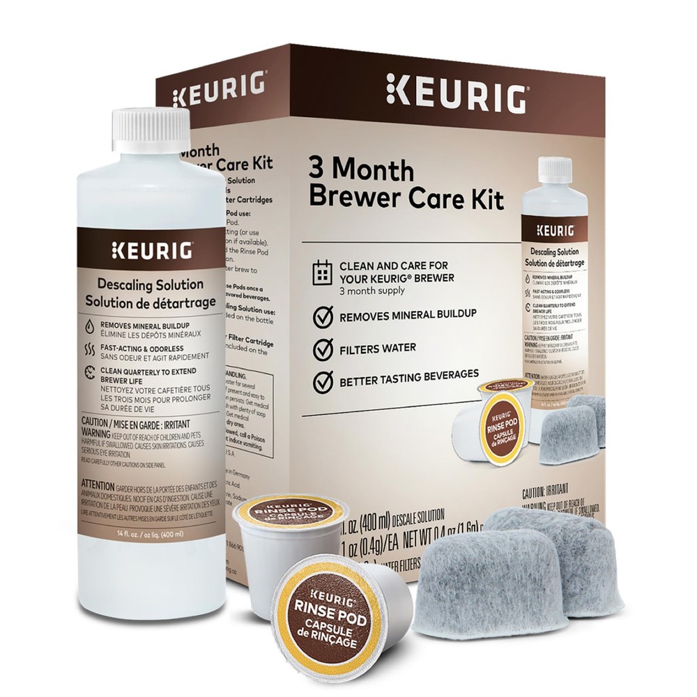 3-Month Brewer Maintenance Kit Includes Descaling Solution, Water Filter Cart...