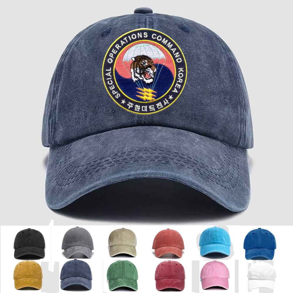 Custom Embroidered Hat Special Operations Command Korea, Veteran Cap, Gift Idea