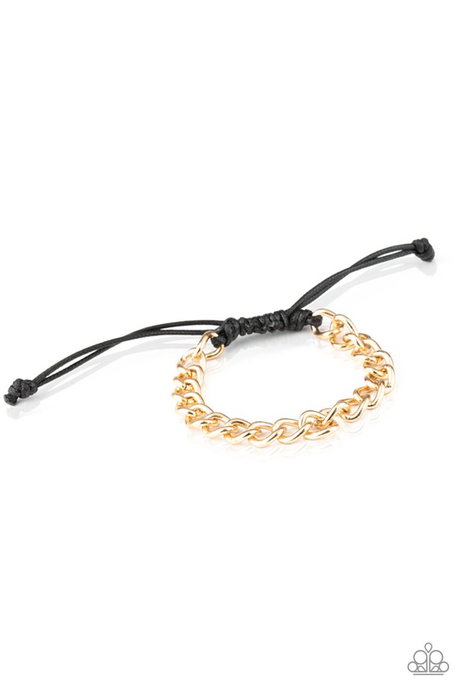 Sideline - Goldtone - Paparazzi Accessories Men's Bracelet