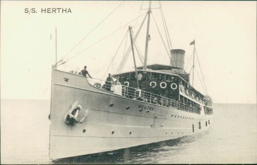 Postcard S/S. Salon speed steamer Hertha steamer (No.9676) - IV