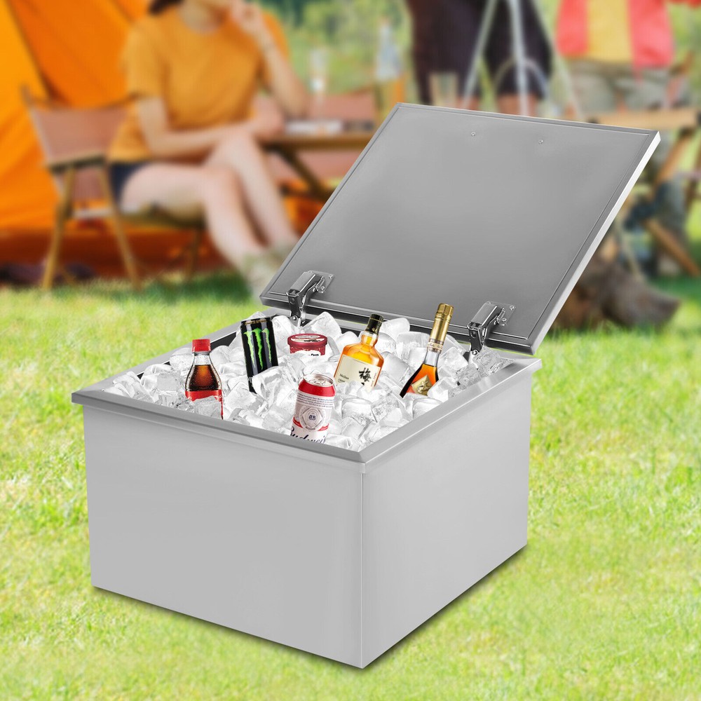 50l ステンレススチール ドロップインアイスチェスト 業務用アイスビンシンクバー アイスバケット