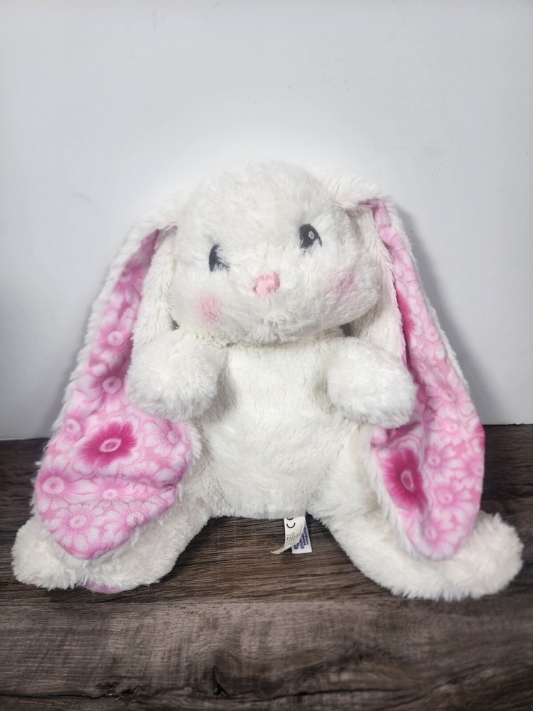Aurora 10” White Bunny Rabbit Floppy Ears Silky Soft Plush Stuffed Animal Easter