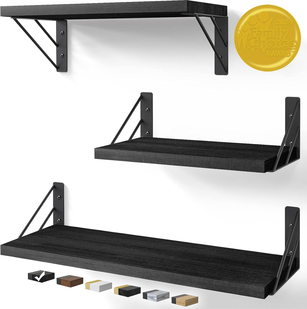 Modern Wall Shelves for Bedroom, Living Room, and Kitchen Stylish Floating Storage