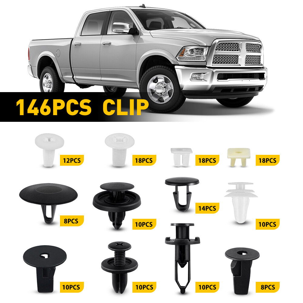 146PCS For Toyota Fender Door Hood Bumper Trim Clip Retainer Fastener Assortment