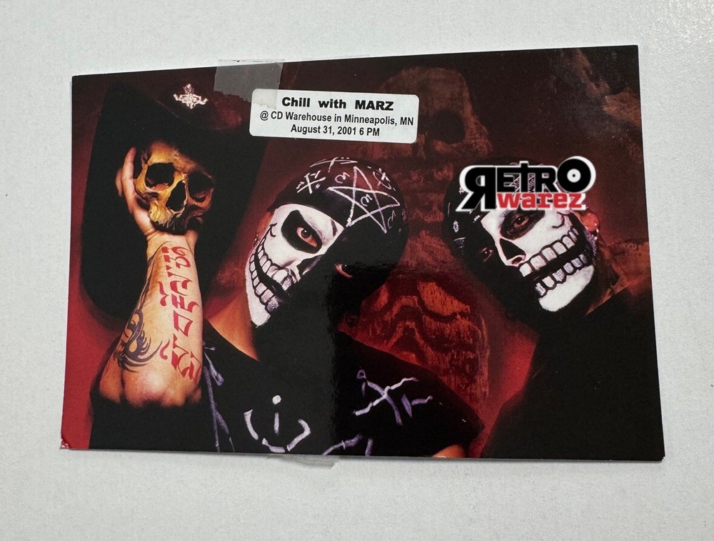 Marz - In Store Appearance Promo Postcard Flyer 4x6” Dark Lotus 2001 ICP twiztid