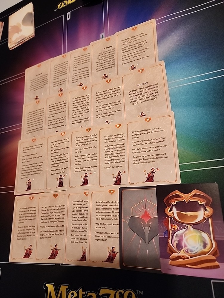 Lorcana Reign of Jafar Lore Book with 19 Cards and 3 Art Cards