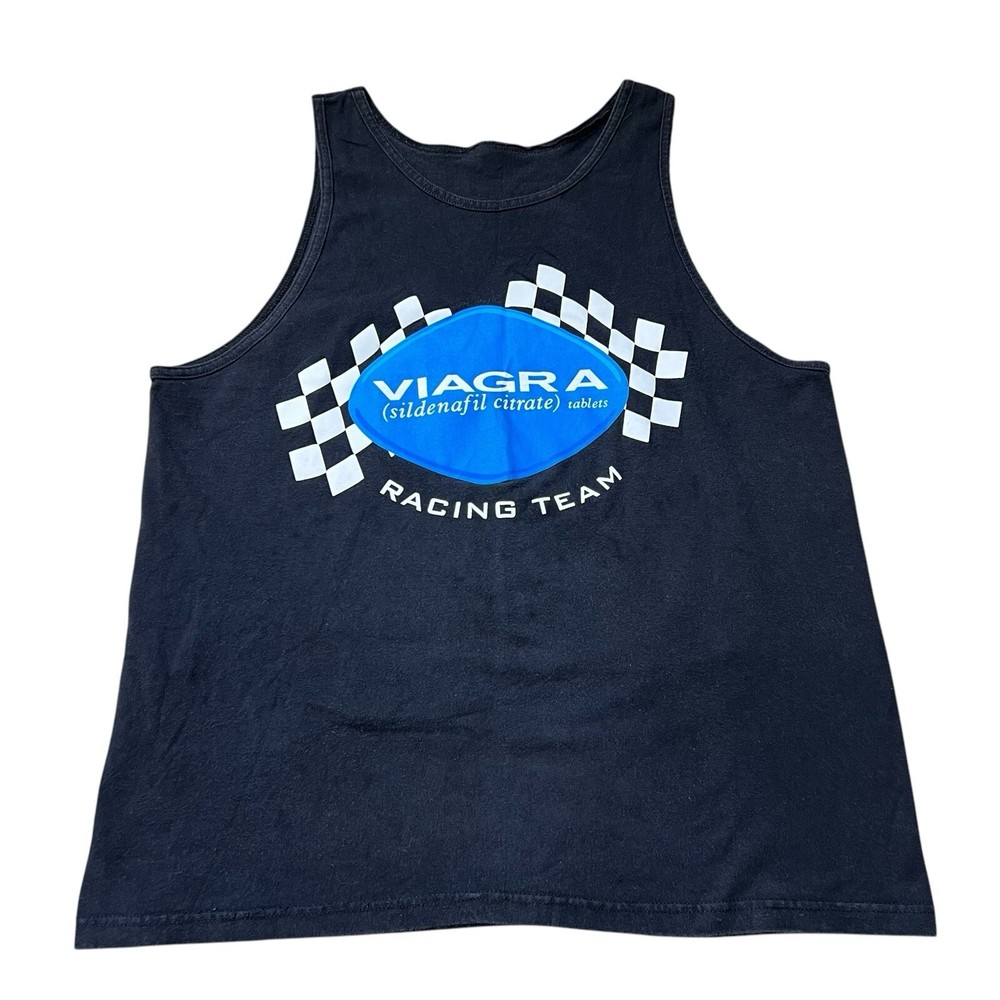 Vintage Mark Martin Nascar Viagra Car Black Racing Work Out Tank Top Size Large