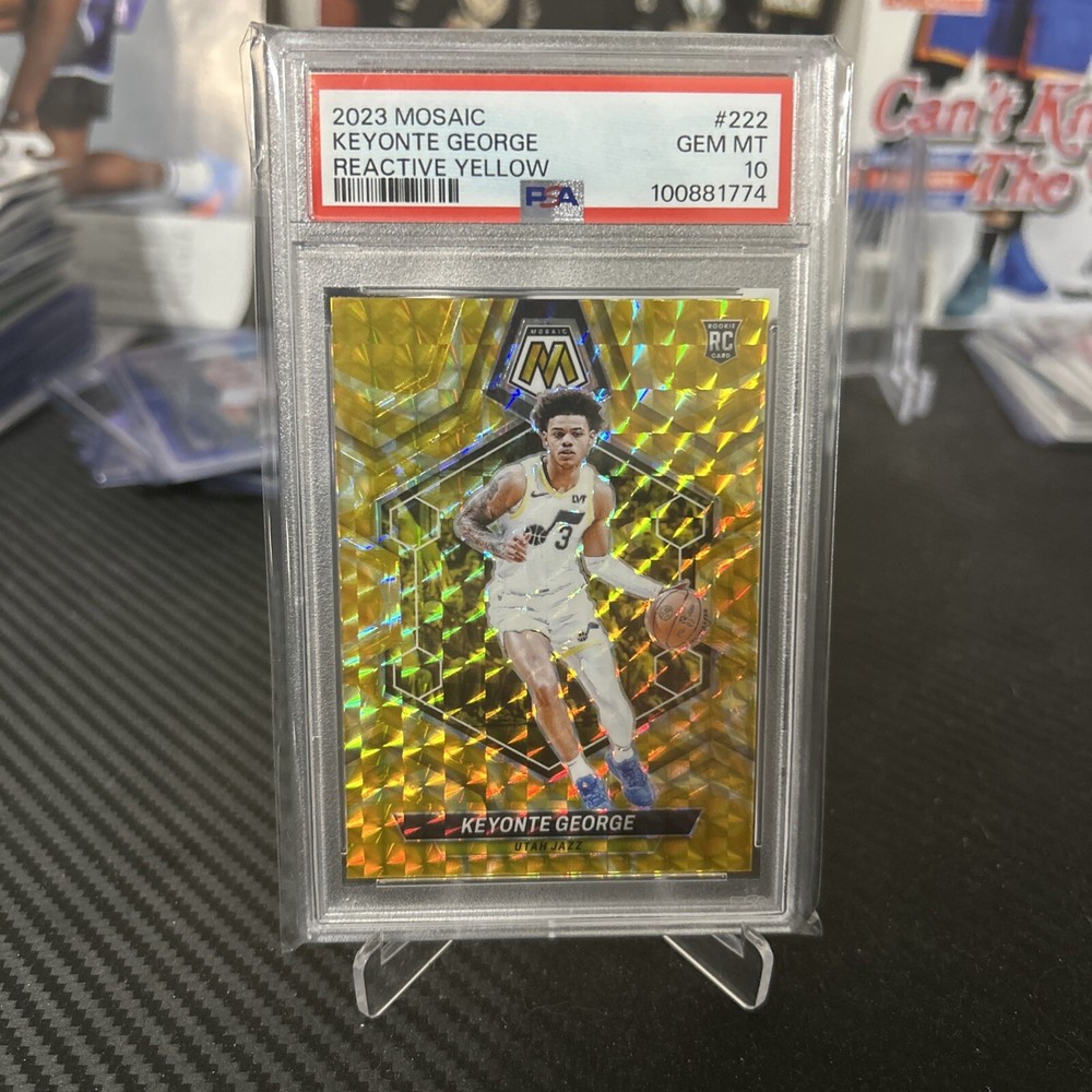 2023 Mosaic Keyonte George Reactive Yellow Prizm Rookie PSA 10 Color Match