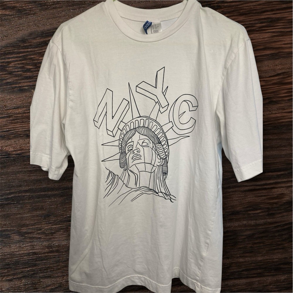 Statue of Liberty T-Shirt XS - New York City Souvenir Graphic Tee White