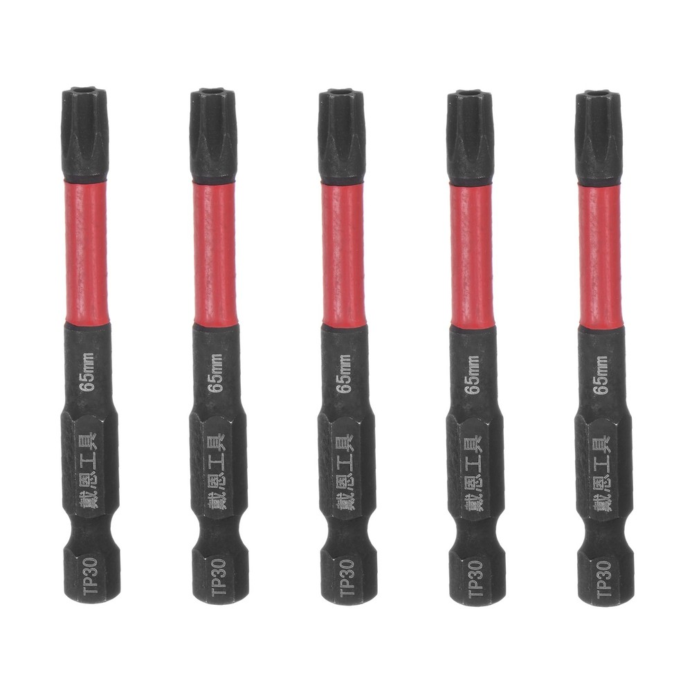5pcs T30 Torx Drill Bits 2.6 Inch Impact Tough Magnetic Screwdriver Bits