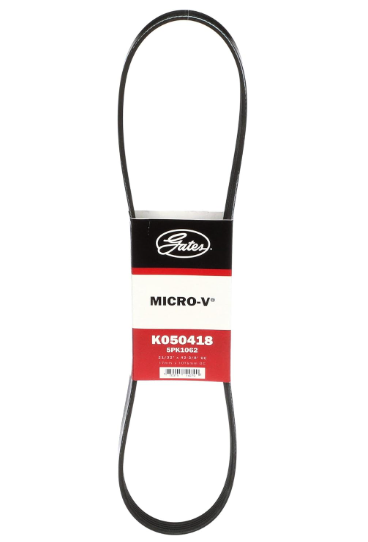Gates K050418 Micro-V Serpentine Drive Belt, Black