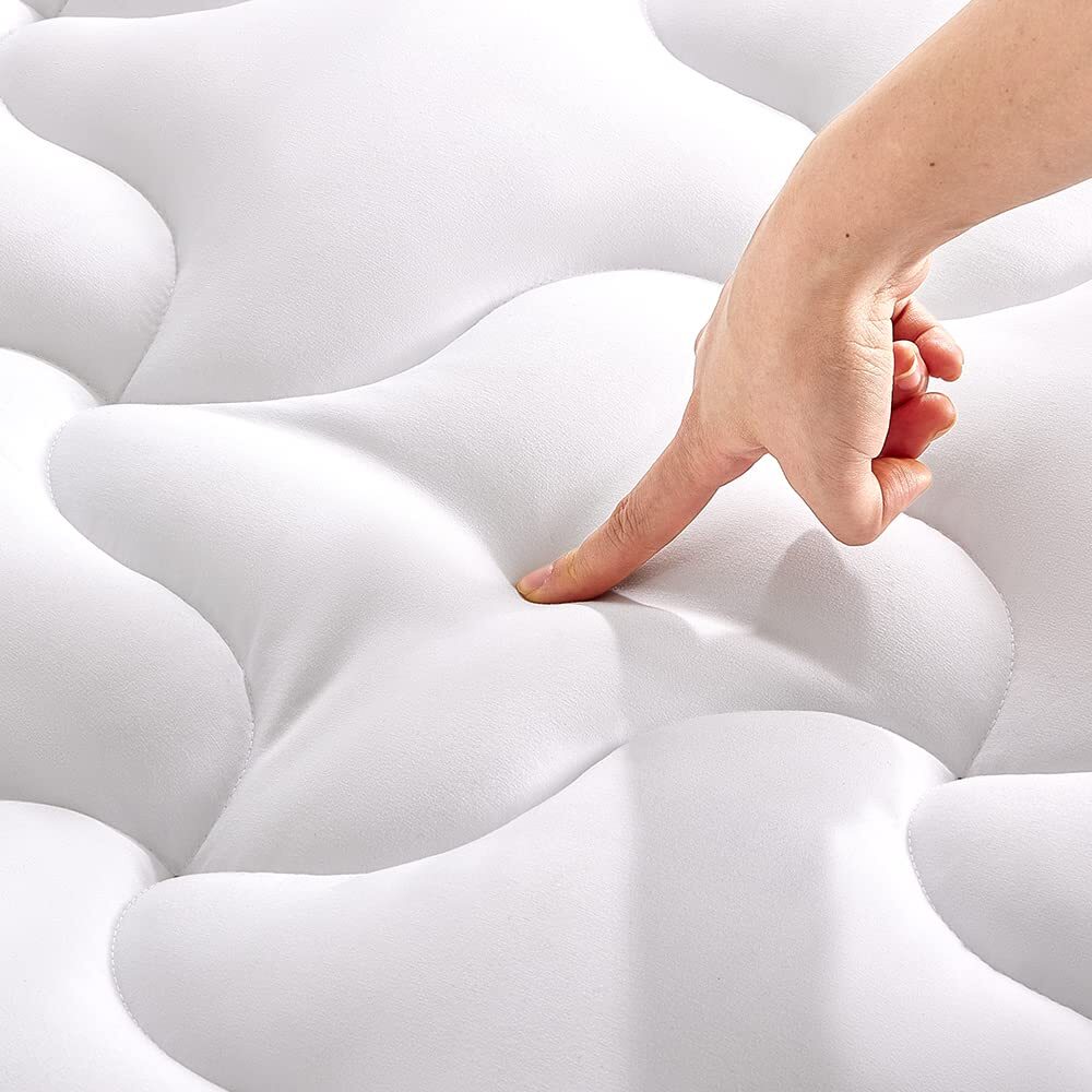 Cooling Mattress Topper Queen Mattress Pad, Quilted Fitted Mattress Cover, Ma...