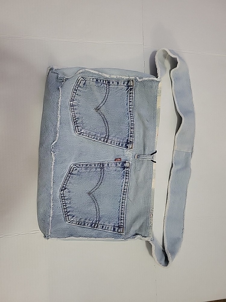 Handmade Upcycle Levi Denim Jeans Pocket Purse
