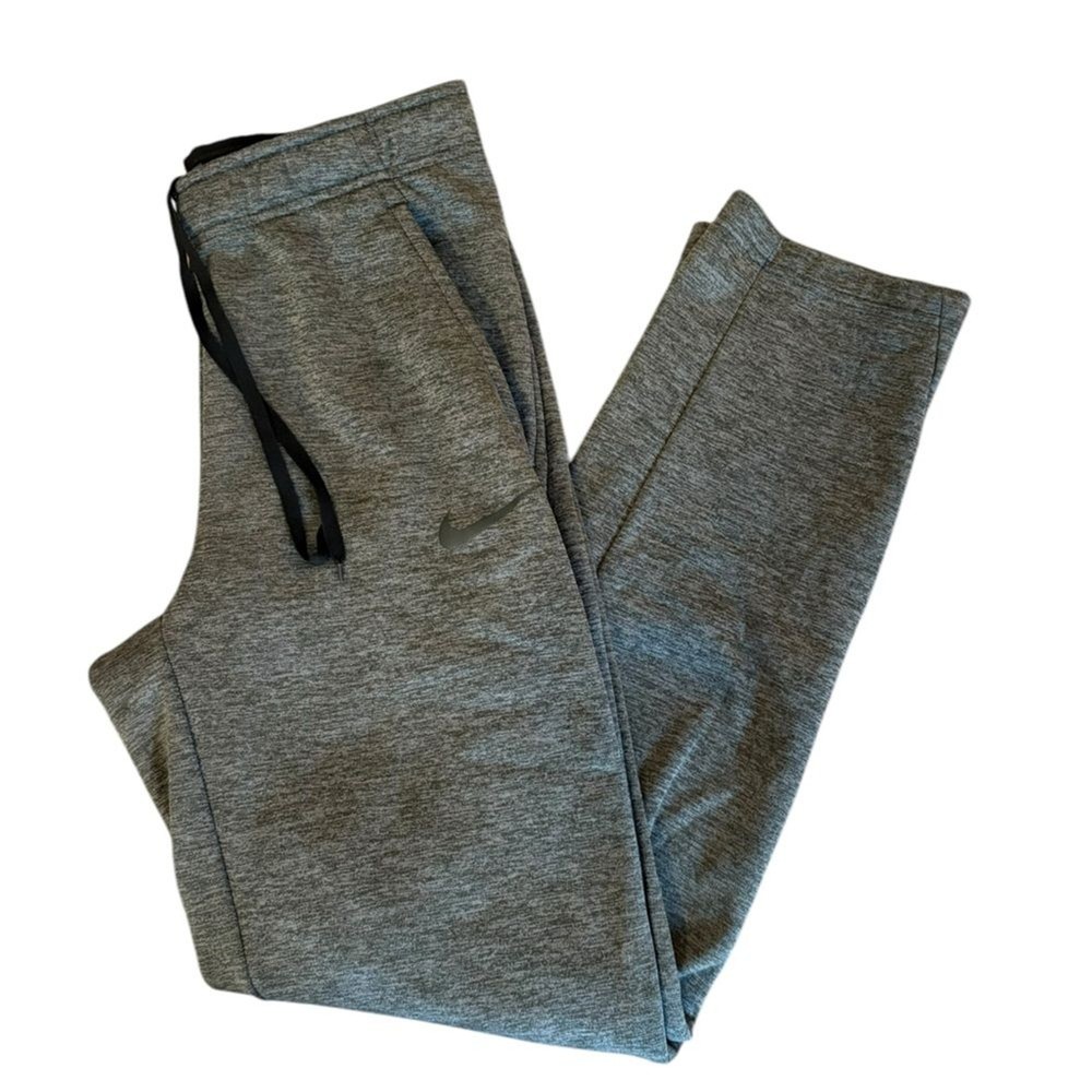 Nike Dri Fit Therma Tapered Pants Joggers Heathered Gray Mens Small