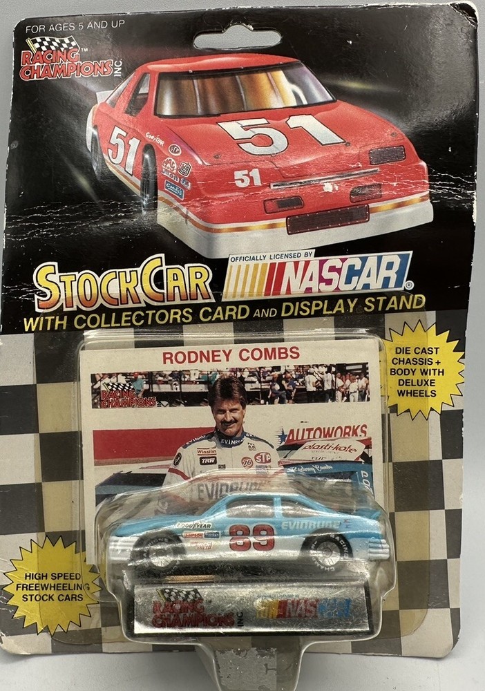 Rodney Combs #89 NASCAR Stick Car And Display Stand Racing Champions 1:64