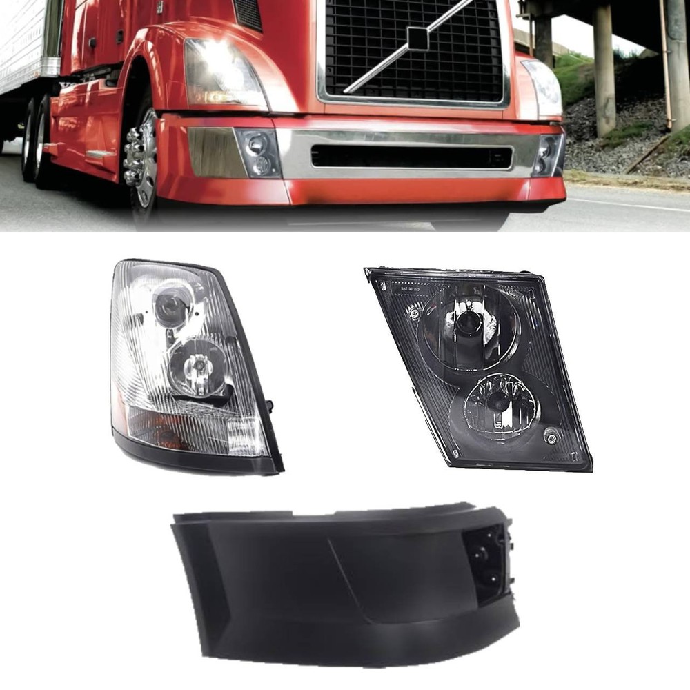 Volvo VNL VN SET Headlight Right Side Fog Light Right Side Corner Bumper Right