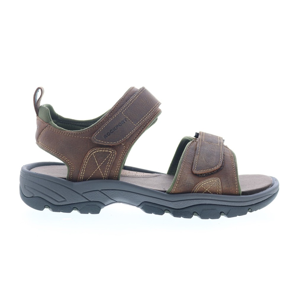 Rockport Rocklake V76682 Brown Leather Sport Sandals for Men Size 7