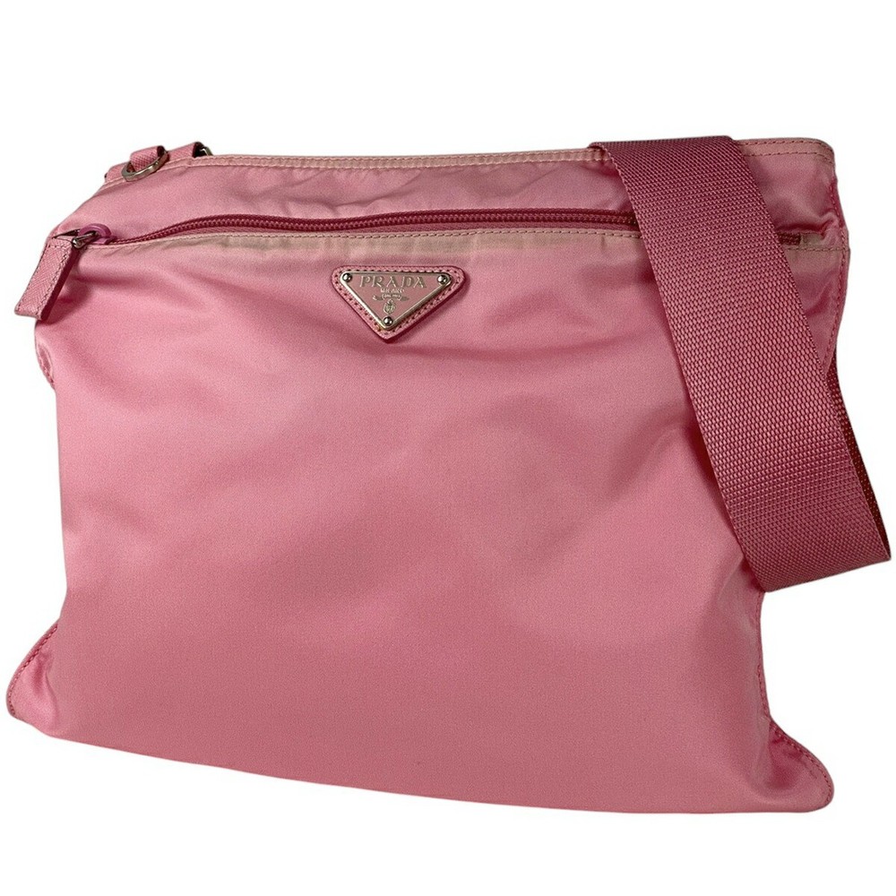 RARE PRADA Logo Plate Nylon Tessuto Crossbody Shoulder Bag