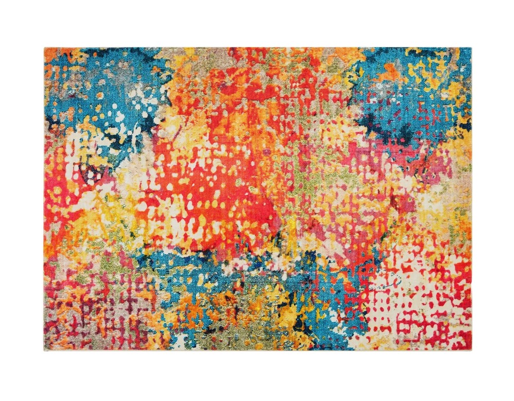 Retro Plush Cashmere-Look Rug for Living Room Bedroom Non-Slip Washable