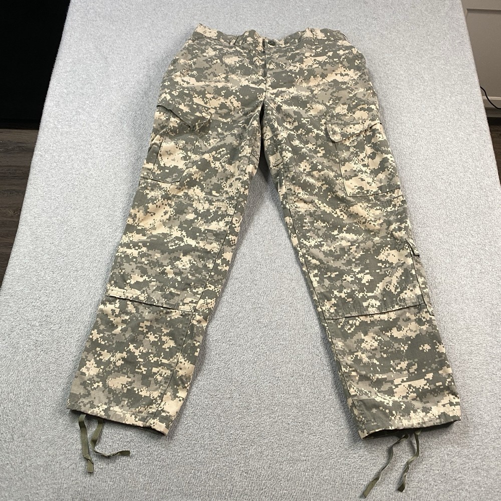 Army Combat Uniform Pants Mens Medium Regular Trousers ACU Digital Camo Ripstop*