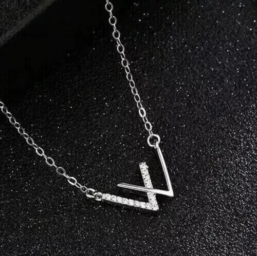 Stunning 14k White Gold Plated Round Cut Simulated Diamond Pendant for Women