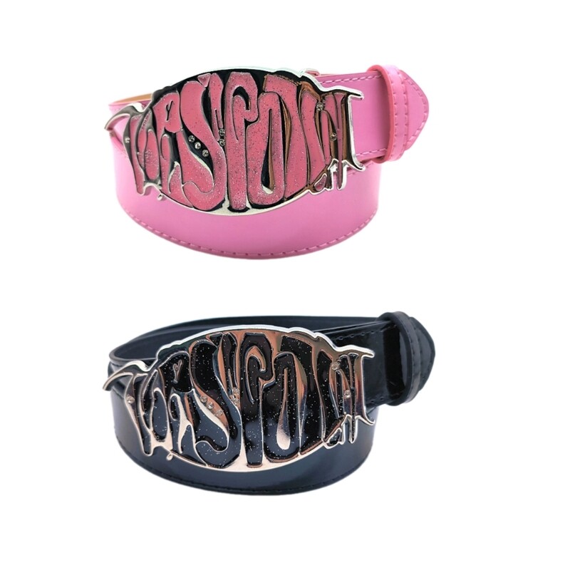 Women Skinny Waist Belt Glittered Buckle for Wrap Dress Pants Casual Wear