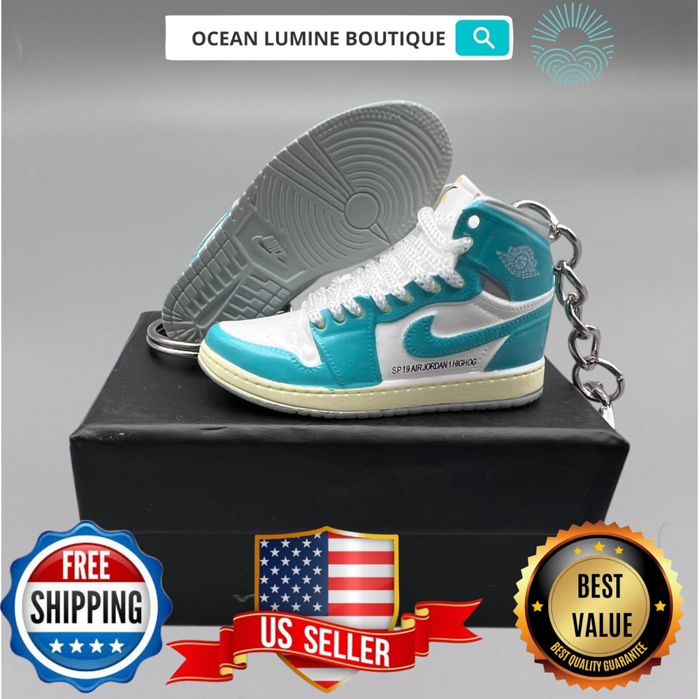 Air Jordan 3D Mini Sneaker Keychain, Basketball Sneaker Collectible, Box Options