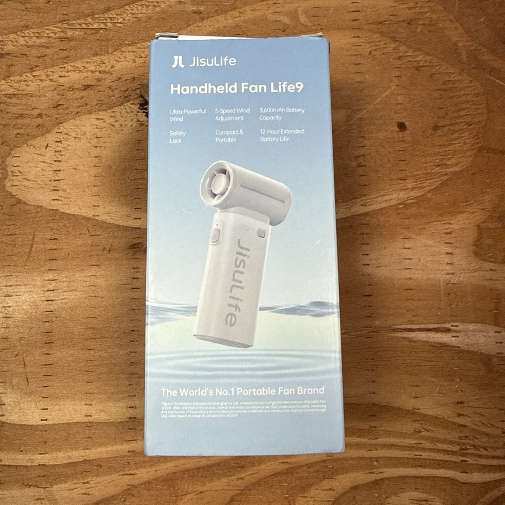 JISULIFE Foldable Portable Pocket Fan Gray